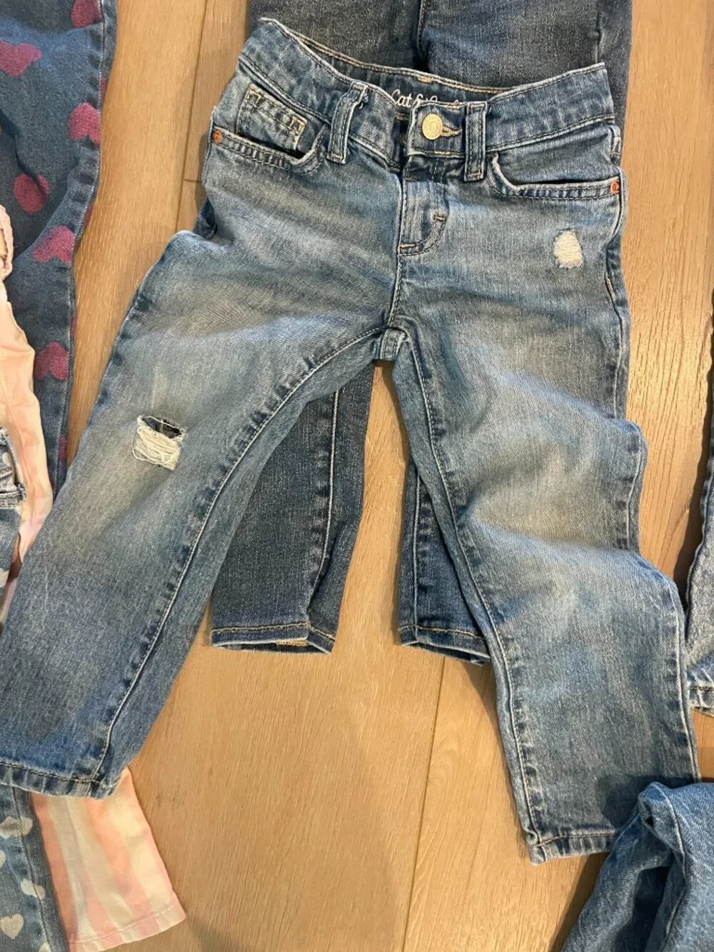 EUC Lot of 7 Toddler Girl's 4T Jeans. Old Navy and Cat & Jack